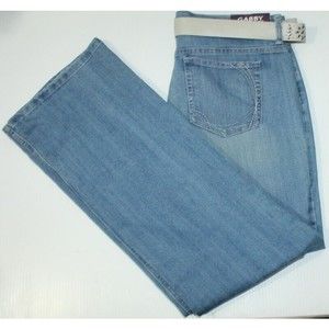 Gloria Vanderbilt Womens GABBY Bootcut Mod Fit Denim Blue Jeans Sz 12 w/Belt NWT